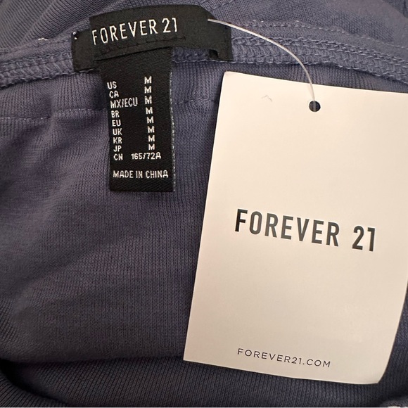 NEW WITH TAGS! Forever 21 Blue and White Lace Tube Top Size Medium Summer - Picture 4 of 4